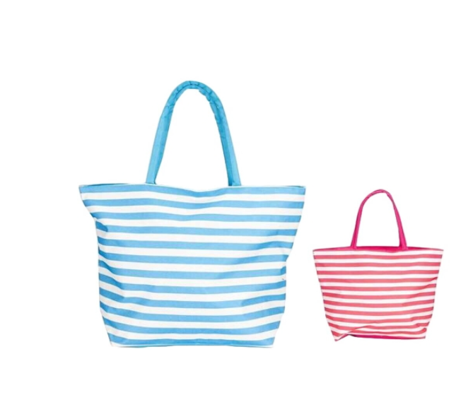 Beach Bag Bismark Blue Pink Oxford 50 x 16 x 35 cm