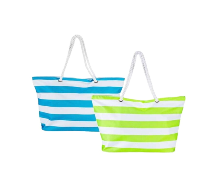Beach Bag Bismark Blue White Oxford 59 x 19 x 40 cm
